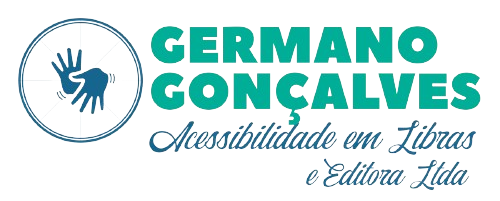 Logotipo do site Germano Gonçalves Acessibilidade em Libras e Editora Ltda