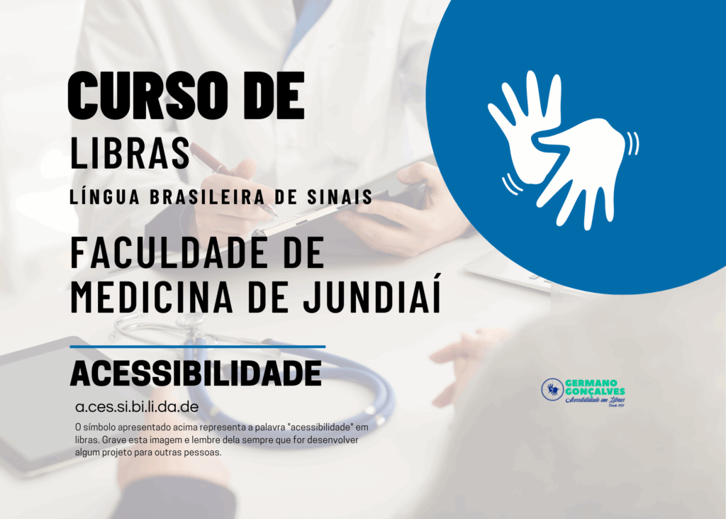 Arte de divulgação do curso da Faculdade de Medicina de Jundiaí